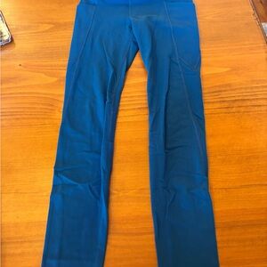 Athleta girl blue leggings with pockets